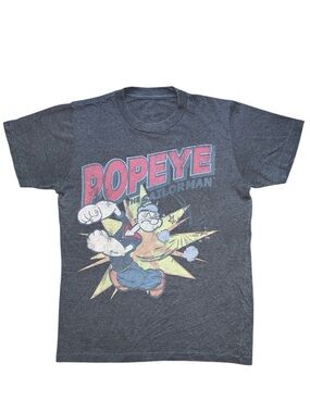 Popeye The Sailorman Graphic T-Shirt Tee Vintage Wash